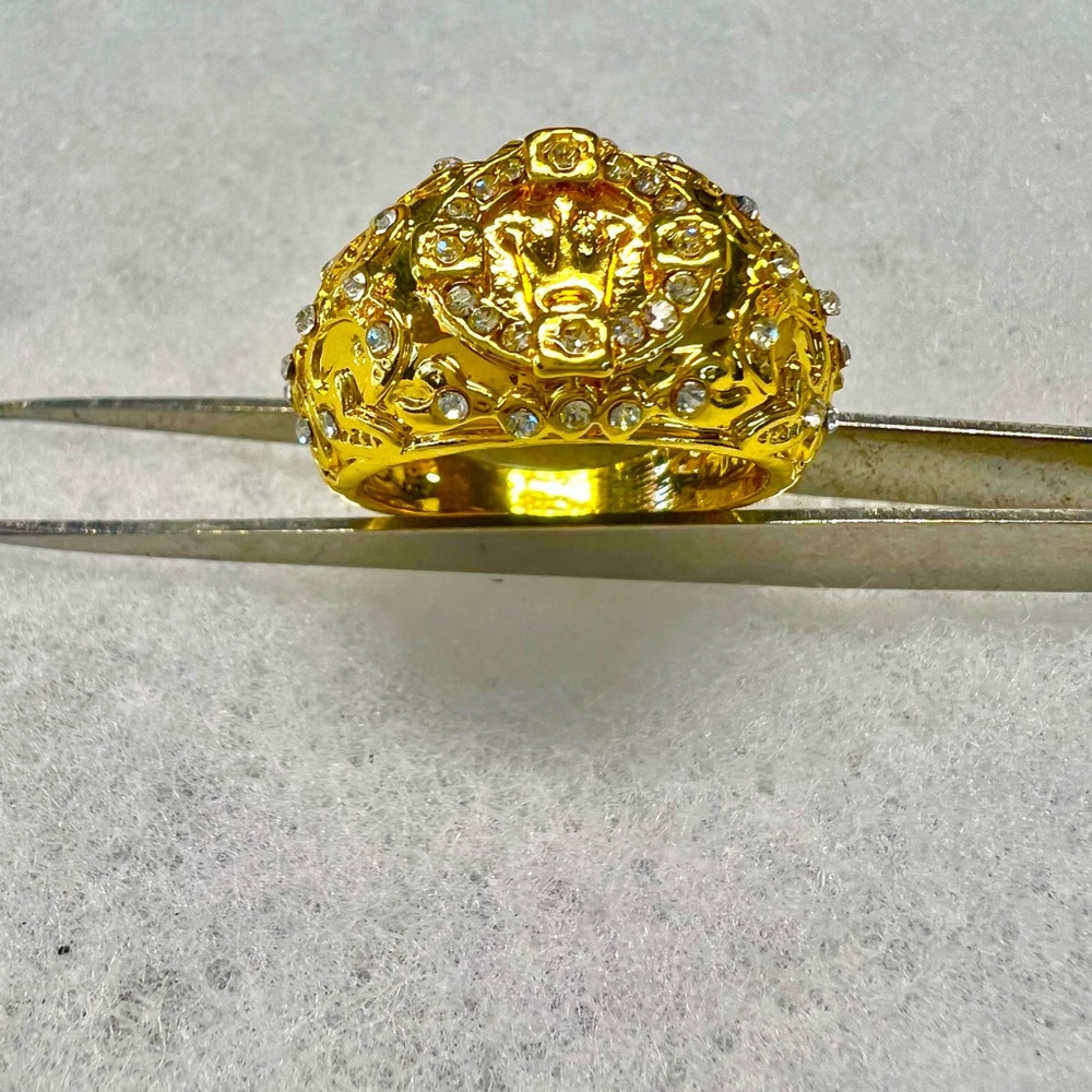 Gold colors ring with CZ